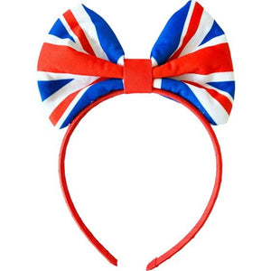 Hats & Headwear - Headbands & Boppers Patriotic British Flag Bow Headband Each