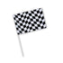 Black & White Check Flag Plastic 15cm x 24cm Each