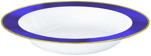 Tableware - Bowls White with New Purple Border Premium Plastic Bowls 354ml 10pk