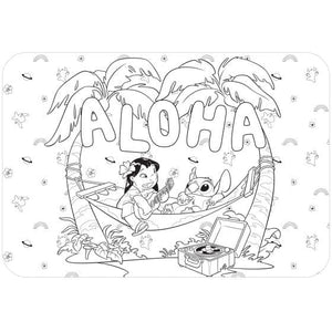 Tableware - Coasters & Doyley Lilo & Stitch Colour In Placemat 29.7cm x 40.6cm 8pk