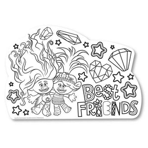 Tableware - Coasters & Doyley Trolls 3 Band Together Colour In Placemats FSC 41cm x 28cm 8pk