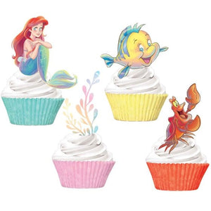 Tableware - Cupcake Stand & Cases The Little Mermaid Cupcake Cases & Pick Set 24pk