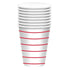 Apple Red HC Stripe Paper Cups 266ml 8pk