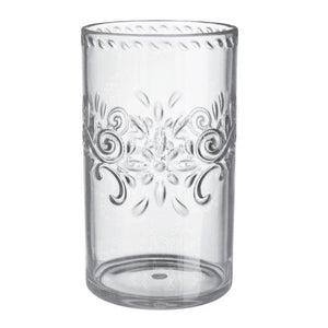 Tableware - Cups Boho Vibes Clear Floral Highball Tumbler Debossed Finish Each