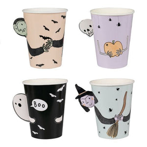 Tableware - Cups Boo Crew Character Halloween Paper Party Cups FSC 266ml 8pk