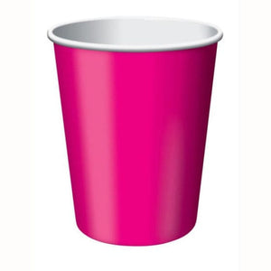 Tableware - Cups Hot Magenta Paper Cups 266ml 24pk