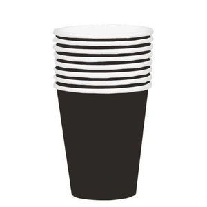 Tableware - Cups Jet Black HC Paper Cups FSC 354ml 20pk