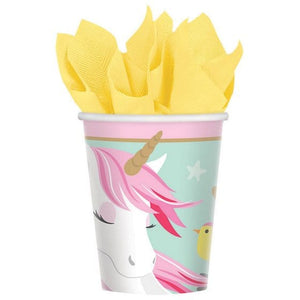 Tableware - Cups Magical Unicorn HC Paper Cups 266ml 8pk