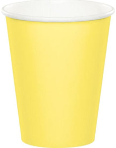 Tableware - Cups Mimosa Yellow Paper Cups 266ml 24pk