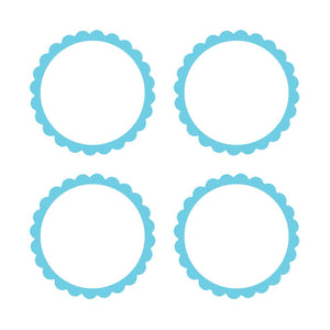 Tableware - Drink Markers, Labels & Blackboards Caribbean Blue Scalloped Labels 5cm 5pk