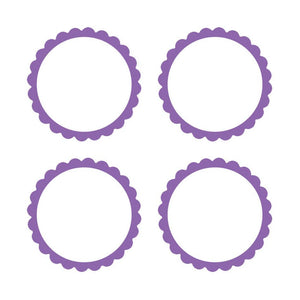 Tableware - Drink Markers, Labels & Blackboards New Purple Scalloped Labels 5cm 5pk