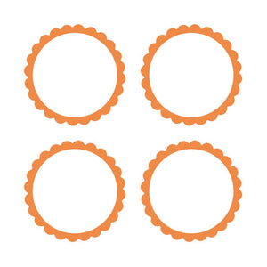 Tableware - Drink Markers, Labels & Blackboards Orange Scalloped Labels 5cm 5pk