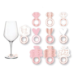 Tableware - Drink Markers, Labels & Blackboards Team Bride Prosecco Glass Markers FSC 10pk