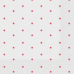 Tableware - Napkins Apple Red Dots Beverage Napkins 2-Ply FSC 16pk