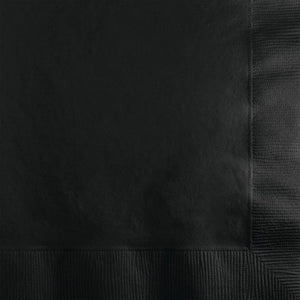 Tableware - Napkins Black Velvet Beverage Napkins 25cm x 25cm 50pk