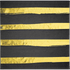 Touch of Colour Black Velvet & Gold Foil Striped Lunch Napkins 33cm x 33cm 16pk