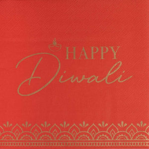 Tableware - Napkins Diwali Beverage Napkins FSC 16cm x 16cm 16pk