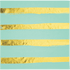 Touch of Colour Fresh Mint & Gold Foil Striped Lunch Napkins 33cm x 33cm 16pk