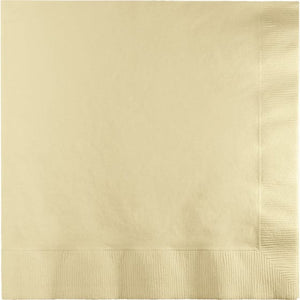 Tableware - Napkins Ivory Beverage Napkins 25cm x 25cm 50pk