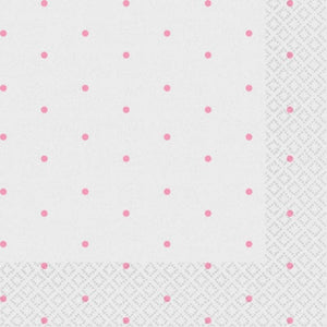Tableware - Napkins New Pink Dots Beverage Napkins 2-Ply FSC 16pk