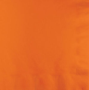 Tableware - Napkins Orange Lunch Napkins 33cm x 33cm 50pk