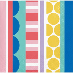 Tableware - Napkins Party Patterns Beverage Napkin 16pk