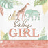 Safari Baby Girl Lunch Napkin 16pk