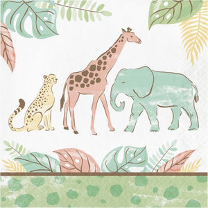 Tableware - Napkins Safari Baby Lunch Napkin 16pk