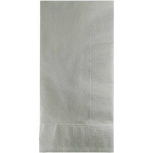 Tableware - Napkins Shimmering Silver Dinner Napkins 40cm x 40cm 50pk