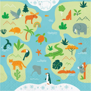 Tableware - Napkins World Adventure Lunch Napkin 16pk