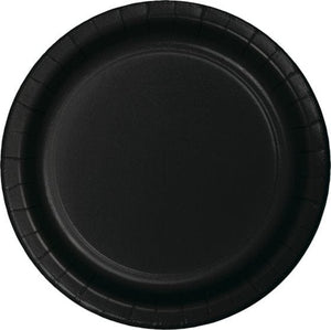 Tableware - Plates Black Dinner Paper Plates 23cm 24pk