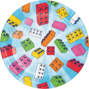 Tableware - Plates Block Bash Round NPC Paper Plate 18cm 8pk