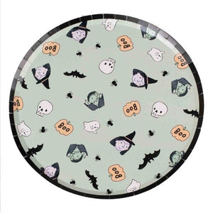 Tableware - Plates Boo Crew Vampire and Witch Halloween Party Paper Plates FSC NPC 25cm 8pk