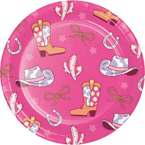 Tableware - Plates Boots and Bows NPC Round Paper Plates 23cm 8pk