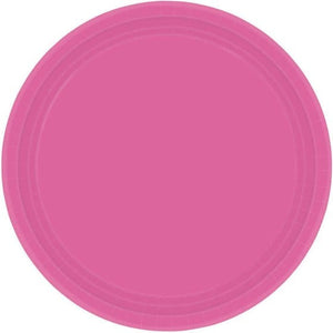 Tableware - Plates Bright Pink NPC Round Paper Plates 17cm 20pk
