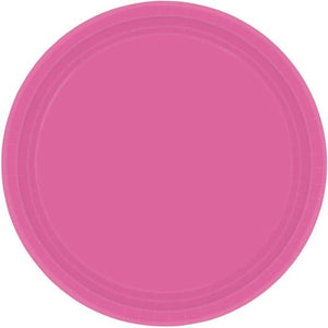 Tableware - Plates Bright Pink Round Dessert Paper Plates NPC 17cm 20pk