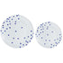 Bright Royal Blue Dots Hot Stamped Premium Plastic Plates 20pk