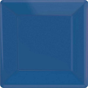 Tableware - Plates Bright Royal Blue NPC Square Paper Plates FSC 23cm 20pk