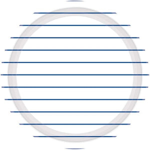 Tableware - Plates Bright Royal Blue Stripes Round NPC Lunch Paper Plates FSC 23cm 8pk