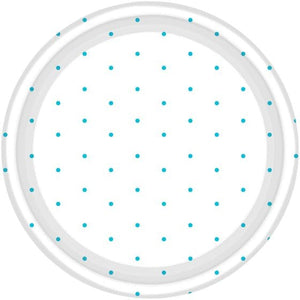 Tableware - Plates Caribbean Blue Dots NPC Round Paper Plates FSC 17cm 8pk
