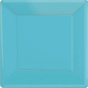 Tableware - Plates Caribbean Blue Square NPC Dessert Paper Plates FSC 17cm 20pk