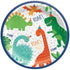 Dino-Mite Party Dinosaur NPC Round Paper Plates 17cm 8pk
