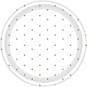 Tableware - Plates Gold Dots NPC Round Paper Plates FSC 17cm 8pk