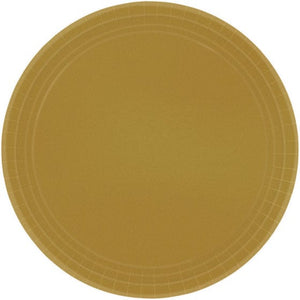 Tableware - Plates Gold Round Dinner Paper Plates NPC 23cm 20pk