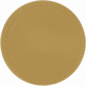 Tableware - Plates Gold Round NPC Lunch Paper Plates FSC 23cm 20pk