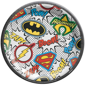 Tableware - Plates Justice League Heros Unite NPC Paper Plates 17cm 8pk