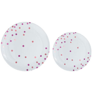 Tableware - Plates New Pink Dots Hot Stamped Premium Plastic Plates 20pk