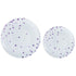New Purple Dots Hot Stamped Premium Plastic Plates 20pk