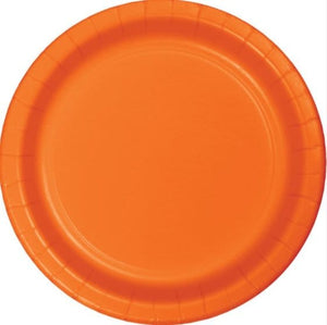 Tableware - Plates Orange Lunch Paper Plates 18cm 24pk