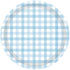 Pastel Blue Gingham NPC Paper Plate 23cm 8pk